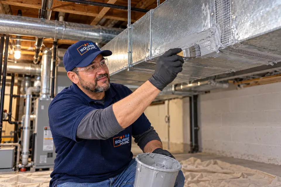 Duct repair: sealing a duct joint