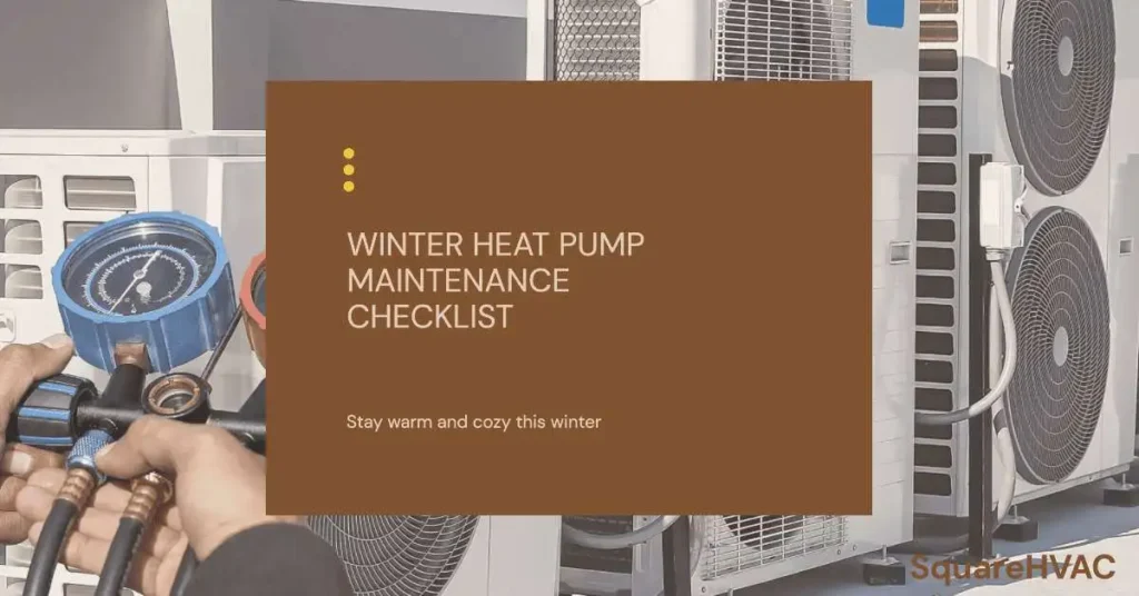 Winter heat pump maintenance